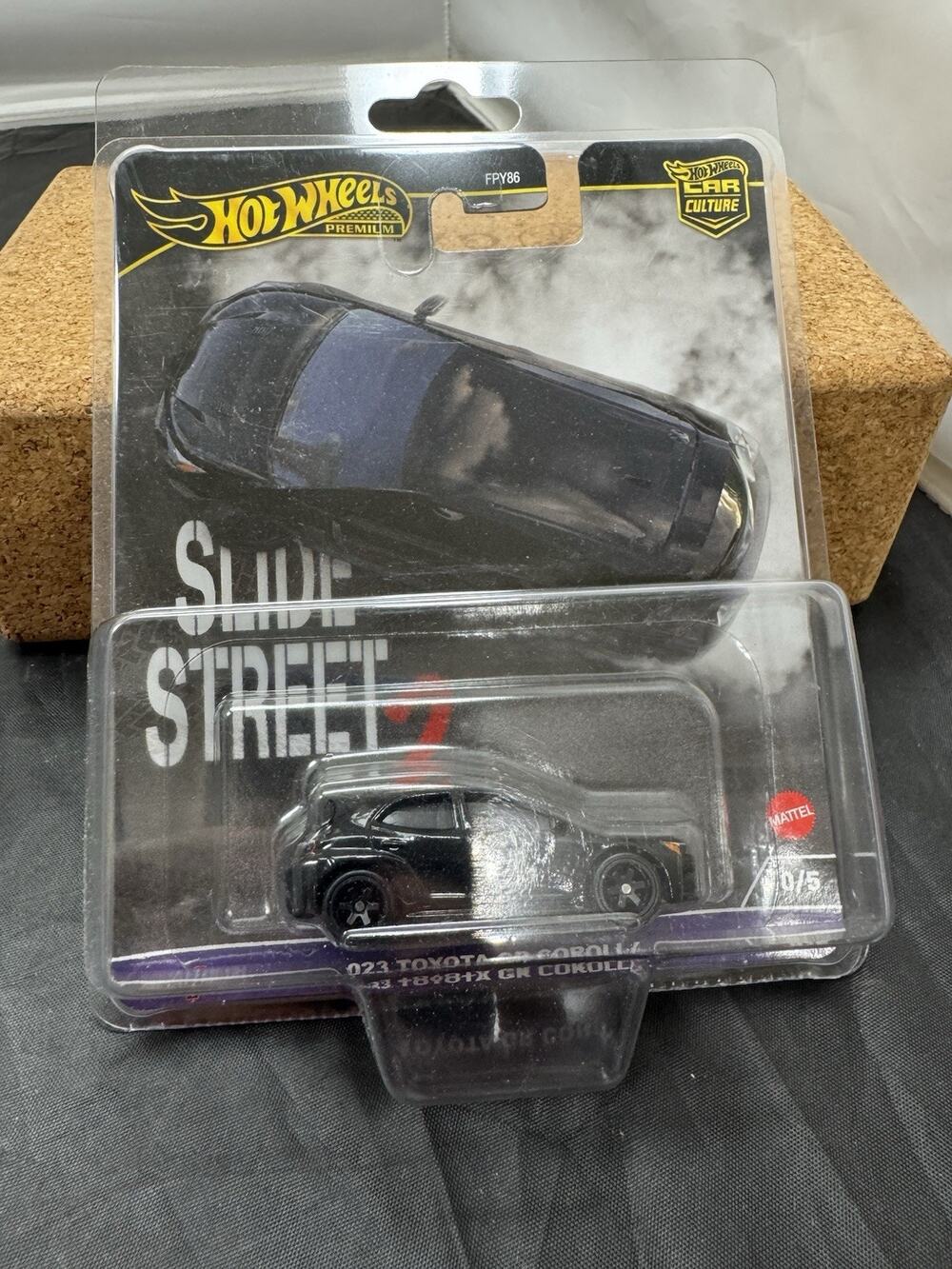 Hot Wheels 2023 Toyota GR Corolla CHASE 0/5 Black Slide Street 2 Premium Car